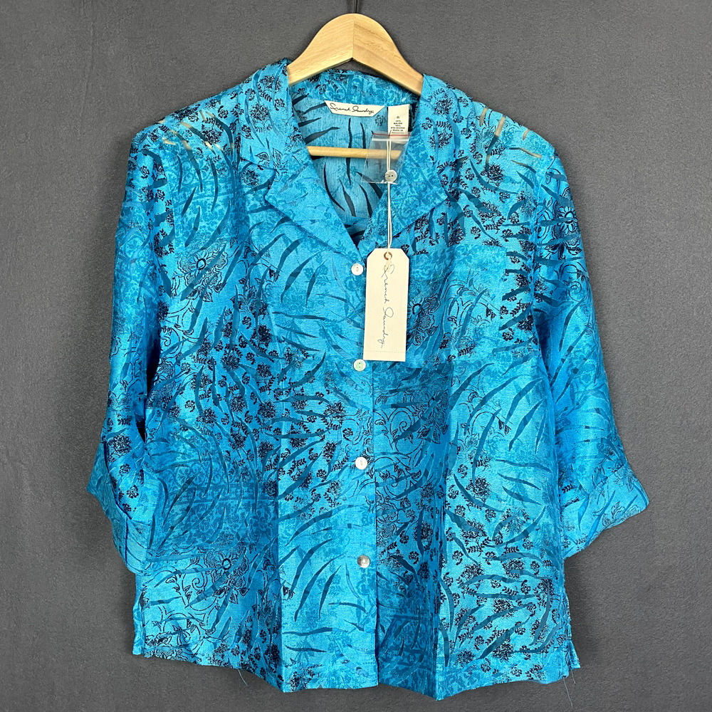 French Laundry Blue Floral Blouse- NWT’s